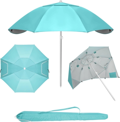 Kokkupandav rannavarju 2in1 (tuulevarju / rannatelk) kotis – 1 tk