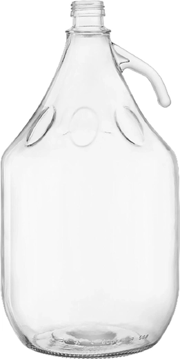 Klaasist demidžon 5 l palja kaelusega