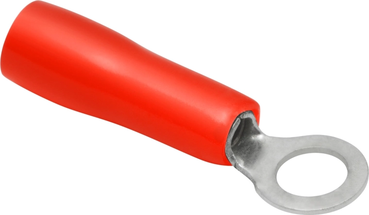 Insulated cable lug 4/2 mm, red