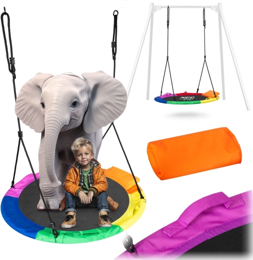 Neo-Sport Swingo XXL mitmevärviline pesakiik 120 cm