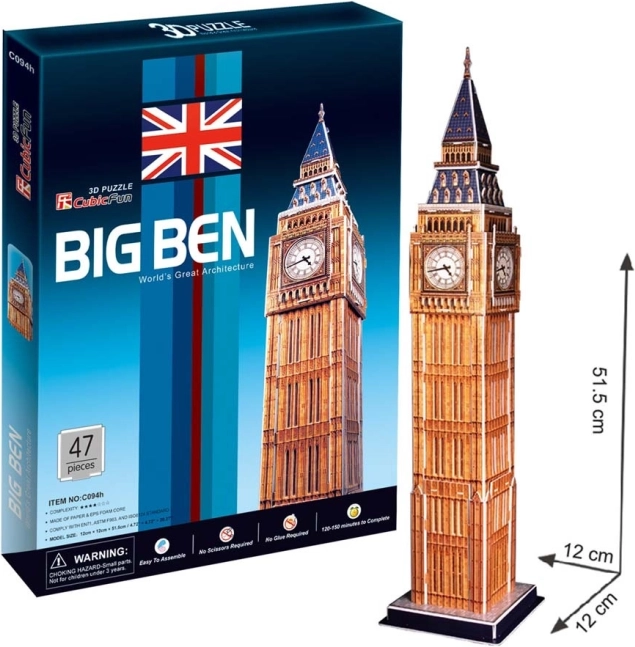 CUBICFUN 3D pusle Big Ben 44 detaili