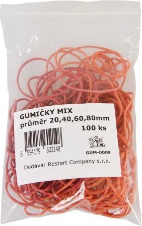 Kummipaelad, assortii 20–80 mm, pakendis 100 tk
