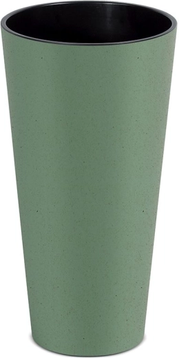 Lillepott Tubus Slim Eco Wood sisuga 30 cm – roheline