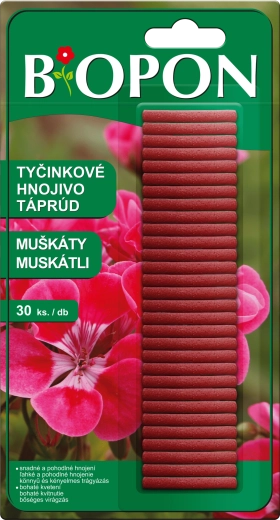 Väetisepulgad pelargoonidele 30 tk BOPON