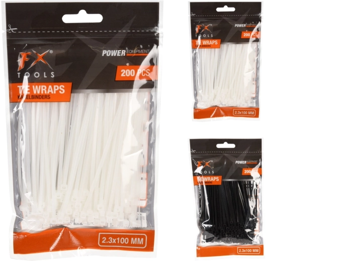 Nailonist kaablisidemete komplekt 10 cm – 200 tk