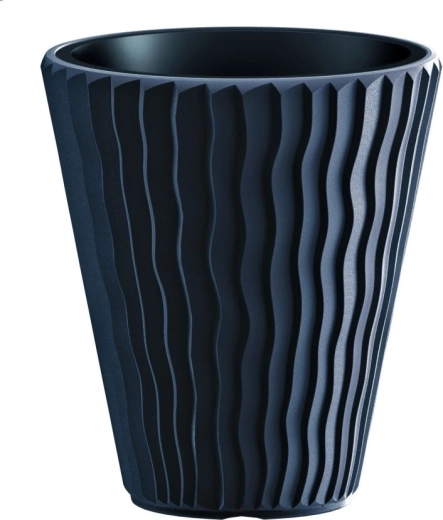 Sandy Flower Pot with Inner Insert 39 cm Anthracite