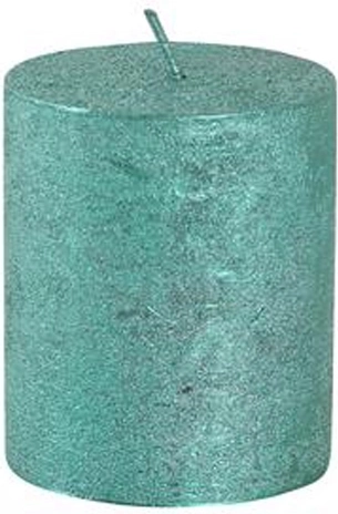 Rustikaalne silinderküünal 6 × 7 cm roheline Provence