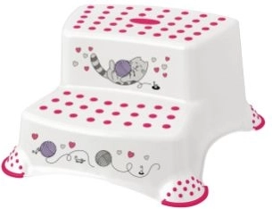 Laste kaheastmeline libisemisvastane aste CAT, valge, 40,5 × 37 × 21 cm