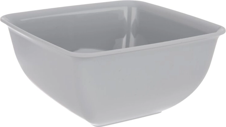 Plastist ruudukujuline kauss Sandy, hall, 11,5 × 11,5 cm