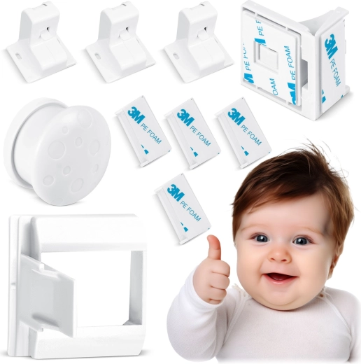 RICOKIDS Magnetic Child Safety Cabinet Locks, Set of 4