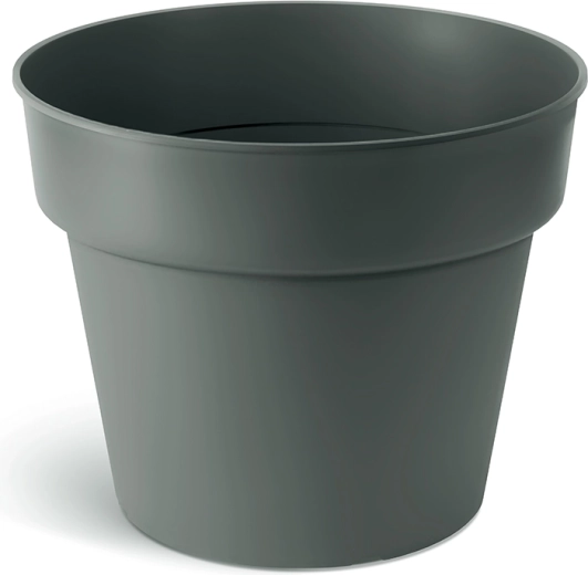 Plastist lillepott PLANTI 14,5 cm – hall kivi, matt pind