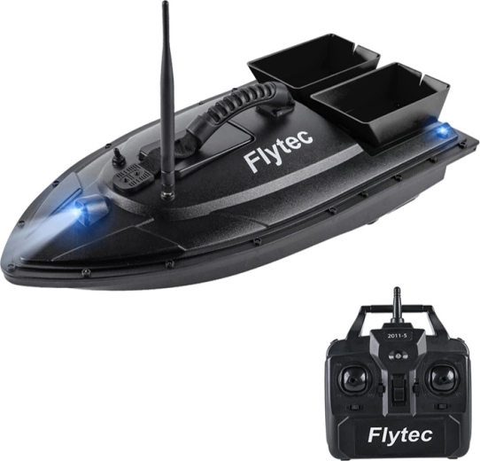 Flytec remote-controlled bait boat 2011-5 with dual hoppers