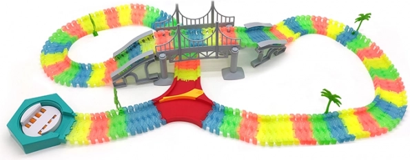 Helendav painduv autorada 192 tükiga ja LED-autoga