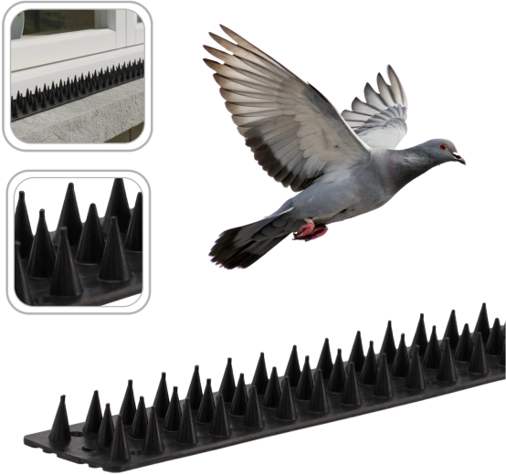 Plastist linnupeletusogad 50 cm, mustad (pakis 10 tk)