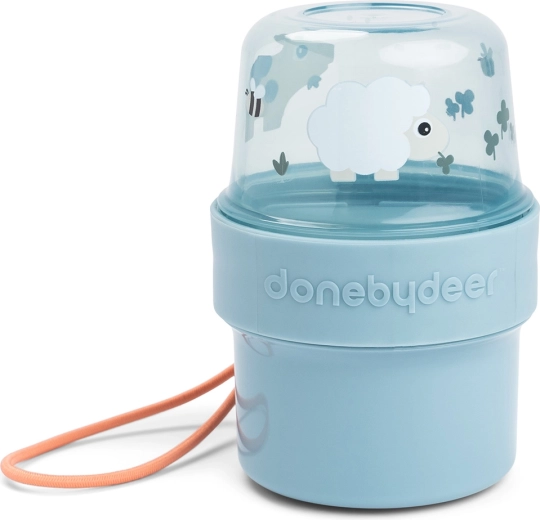Done by Deer small snack box To go 2-way Tiny farm, blue