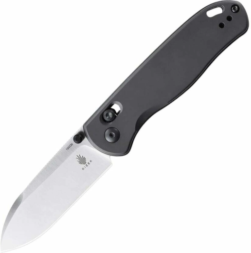 Taskunuga KIZER Drop Bear gunmetal-alumiinium 7,6 cm