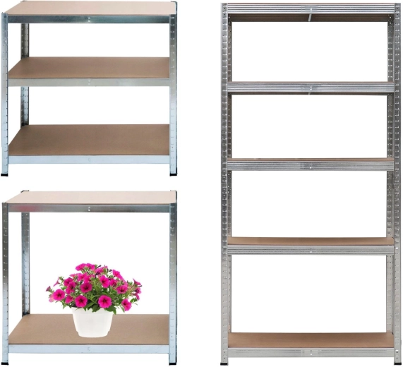Metallist laoriiul 2in1, 5 riiulit 180 × 90 × 40 cm