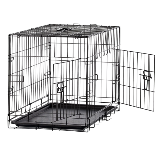Kokkupandav metallist kennelpuur koerale, suurus L, 76 × 45 × 51,5 cm