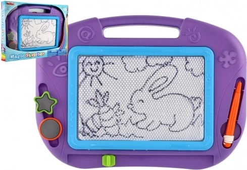 Magnetiline joonistustahvel tempelkomplektiga 32 × 24 cm