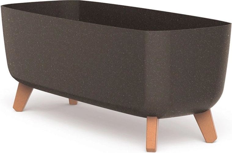 Self-watering planter with legs 58 cm ECO Wood coffee