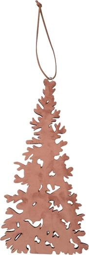 Puidust riputatav kaunistus jõulupuu kujuga 27 × 14 cm