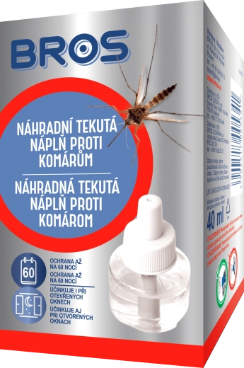 Bros asendusvedel täitepudel sääskede vastu 40 ml