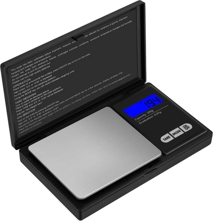 Ruhhy pocket digital jewelry scale 200 g / 0.01 g with protective cover and LCD