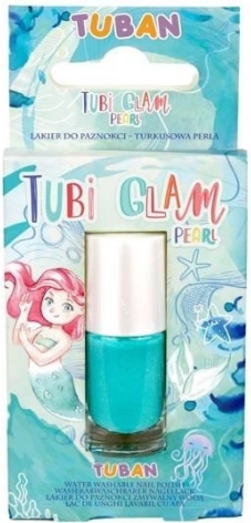Tubi Glam pärlmutter küünelakk lastele, türkiissinine
