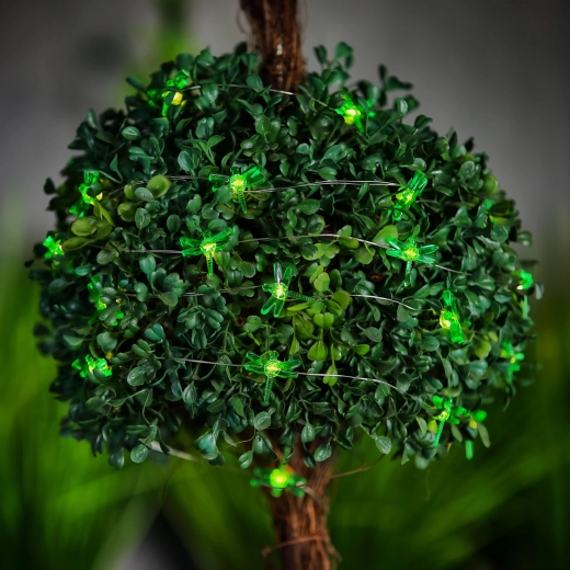 Päikesepatareiga LED-valguskett laternatega, 25 LED-i, soe valge, 2,4 m