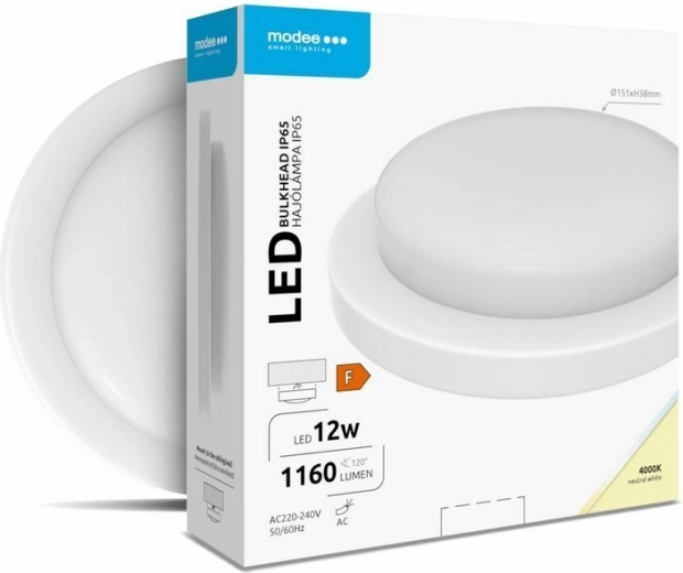 Ümar seina-/lae LED-valgusti Modee Bulkhead 12 W 4000 K, valge