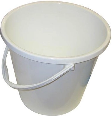 Plastic bucket 15 l with measuring scale, brown