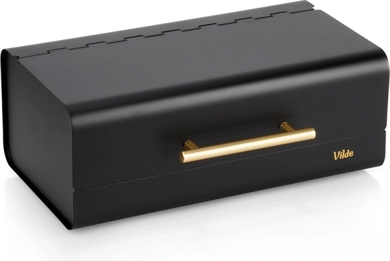 Metallist leivakarp must 36 × 23 × 14,5 cm Vilde