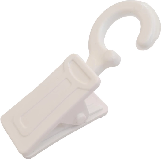 Plastklambrid kanga kinnitamiseks, valge, 10 tk
