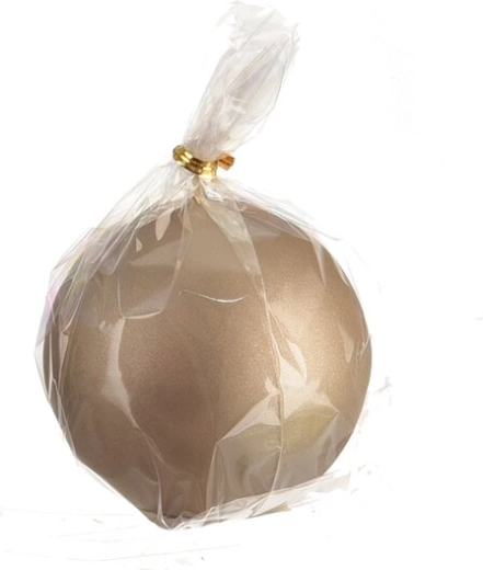 Matt dekoratiivne küünlakuul šampanja 8 cm