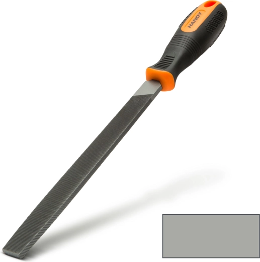 Flat metal file with medium grit