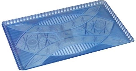 Plastist kandik kristallimustriga 22 × 14 cm
