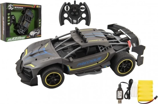 RC sportauto auruefektiga, 2,4 GHz, antratsiit