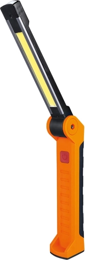 Solight laetav töö LED-taskulamp 500 lm + 70 lm (COB, USB-C), must-oranž