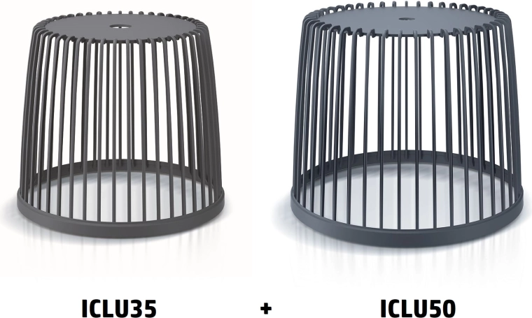 Universaalsete prügikastide komplekt CLUBO 35 l + 50 l, antratsiit