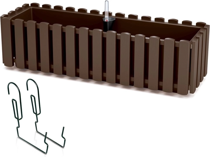 Isekastmissüsteemiga rõdule riputatav lillekast 58 cm pruun BOARDEE FENCYCASE