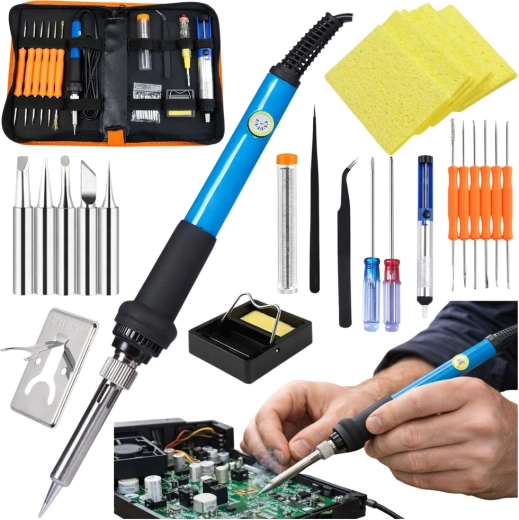 Precision 60 W Soldering Kit with Accessories and Case