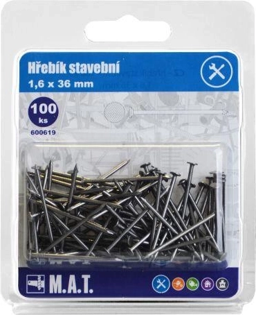 ehitusnaelad 36 × 1,6 mm, 100 tk