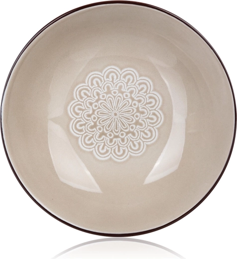 Sügav taldrik Shape 20,4 cm, keraamiline, kreemikas, pitsdekooriga