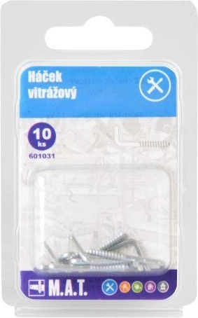Vitraažikardina konksud metallist (10 tk)