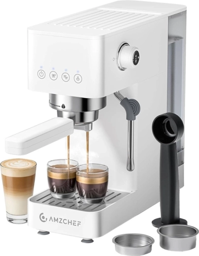 Hoobkannuga kohvimasin AMZCHEF CE-EM3131-WT valge