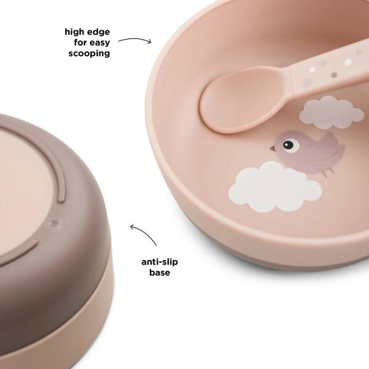 Done by Deer Foodie Happy Clouds bowl, pink