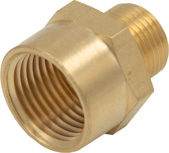 Reduktsioon väliskeermega 3/8" × sisekeermega 1/2" ventilatsioonitehnika jaoks