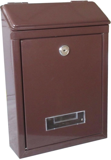Pruun postkast 210 × 300 × 60 mm tsingitud terasest