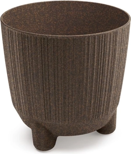 Ryfo N Eco Wood Flower Pot 14.5 cm coffee