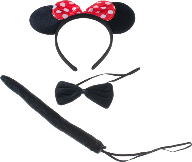 Ikoniline peapael kõrvade ja täpilise lipsuga